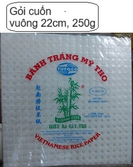Bánh tráng gỏi cuốn Thuận Phong vuông 22cm gói 250g