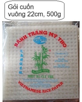 Bánh tráng gỏi cuốn Thuận Phong vuông 22cm gói 500g