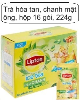 Trà Lipton Ice Tea chanh mật ong hộp 224g